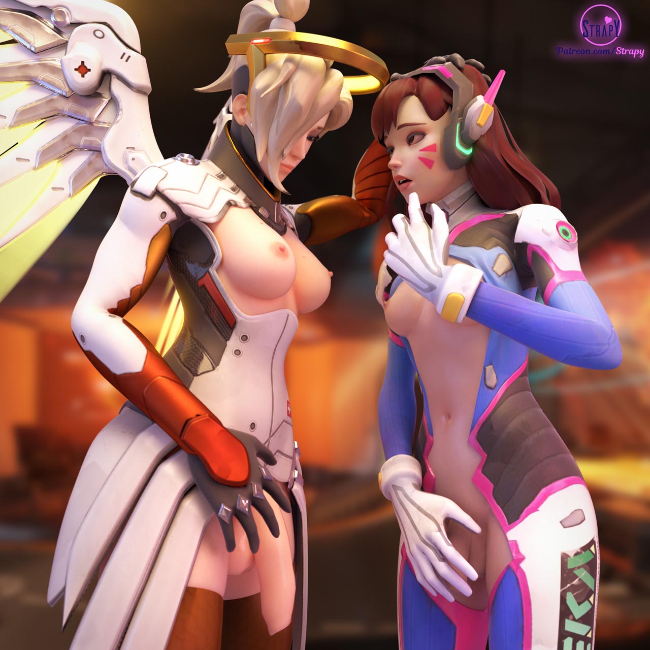 Overwatch Pharah Mercy Lesbian